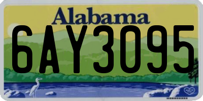AL license plate 6AY3095
