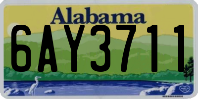 AL license plate 6AY3711