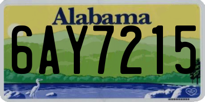 AL license plate 6AY7215
