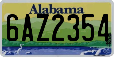 AL license plate 6AZ2354
