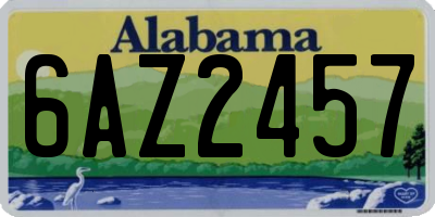 AL license plate 6AZ2457