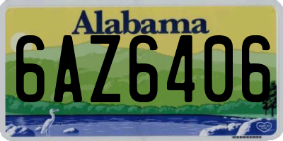 AL license plate 6AZ6406