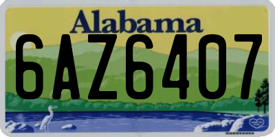 AL license plate 6AZ6407