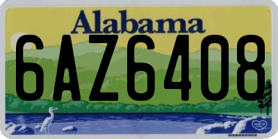 AL license plate 6AZ6408