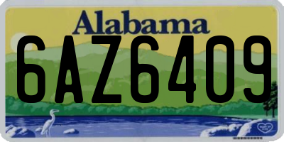 AL license plate 6AZ6409