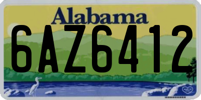 AL license plate 6AZ6412