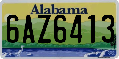 AL license plate 6AZ6413