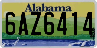 AL license plate 6AZ6414