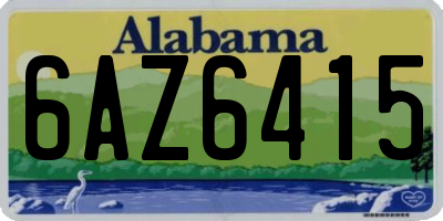 AL license plate 6AZ6415