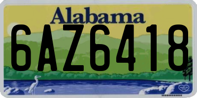 AL license plate 6AZ6418