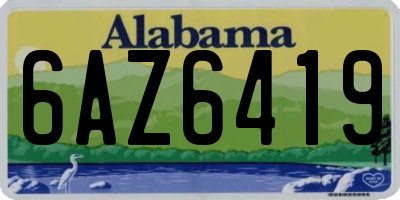 AL license plate 6AZ6419
