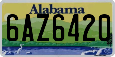 AL license plate 6AZ6420