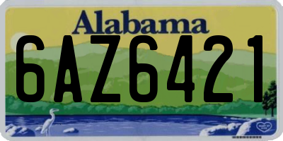 AL license plate 6AZ6421