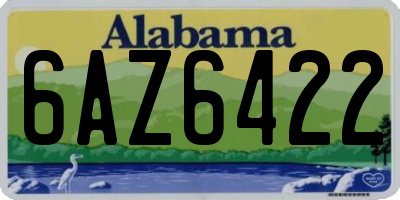 AL license plate 6AZ6422