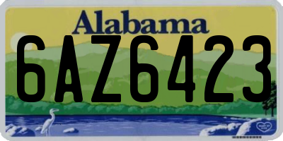 AL license plate 6AZ6423