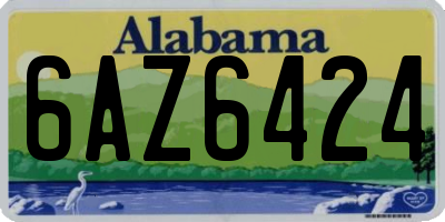 AL license plate 6AZ6424