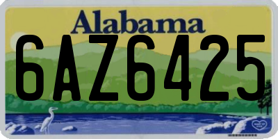 AL license plate 6AZ6425