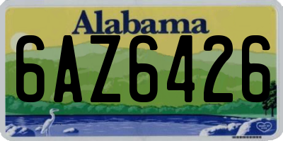 AL license plate 6AZ6426
