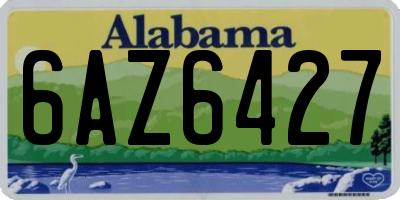 AL license plate 6AZ6427