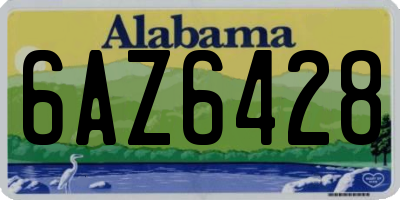 AL license plate 6AZ6428