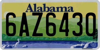AL license plate 6AZ6430