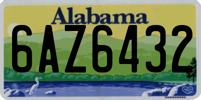 AL license plate 6AZ6432