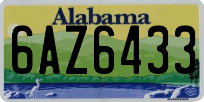 AL license plate 6AZ6433
