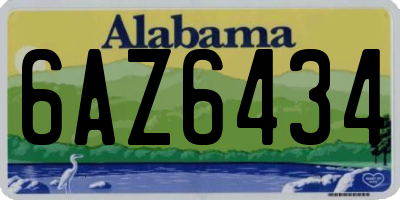 AL license plate 6AZ6434