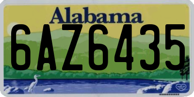 AL license plate 6AZ6435