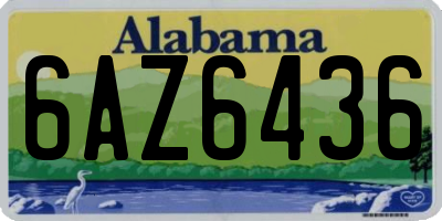 AL license plate 6AZ6436