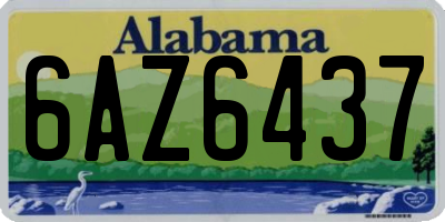 AL license plate 6AZ6437