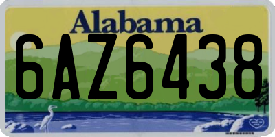 AL license plate 6AZ6438
