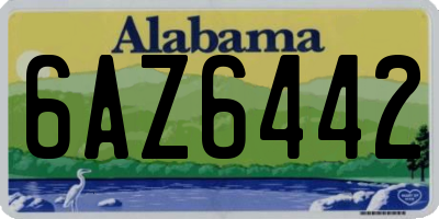 AL license plate 6AZ6442