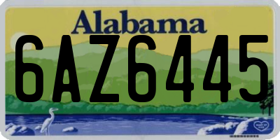AL license plate 6AZ6445