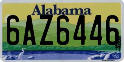 AL license plate 6AZ6446