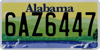 AL license plate 6AZ6447