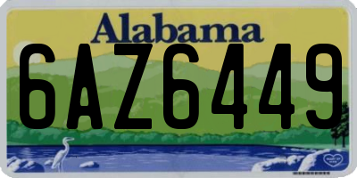 AL license plate 6AZ6449