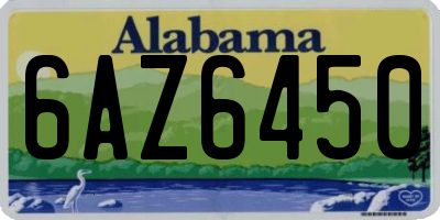 AL license plate 6AZ6450