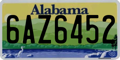 AL license plate 6AZ6452