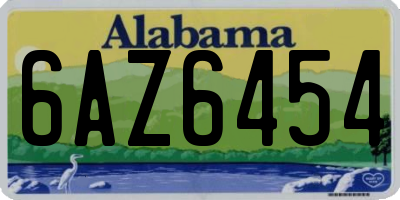 AL license plate 6AZ6454