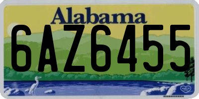 AL license plate 6AZ6455