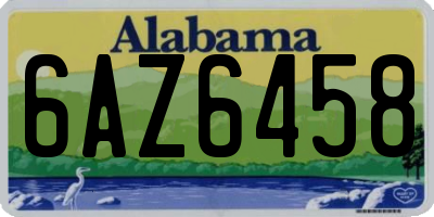 AL license plate 6AZ6458