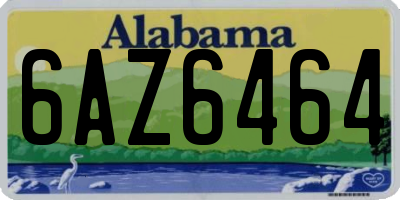 AL license plate 6AZ6464