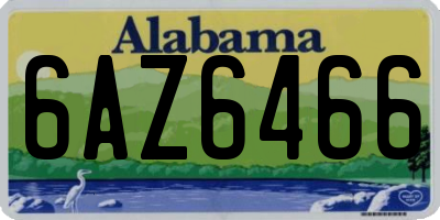 AL license plate 6AZ6466