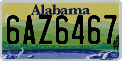 AL license plate 6AZ6467
