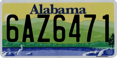 AL license plate 6AZ6471