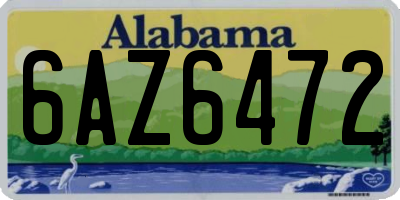 AL license plate 6AZ6472
