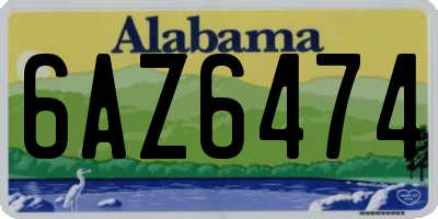 AL license plate 6AZ6474