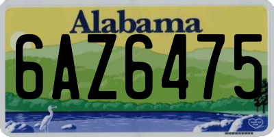 AL license plate 6AZ6475