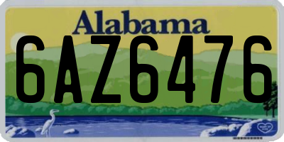 AL license plate 6AZ6476